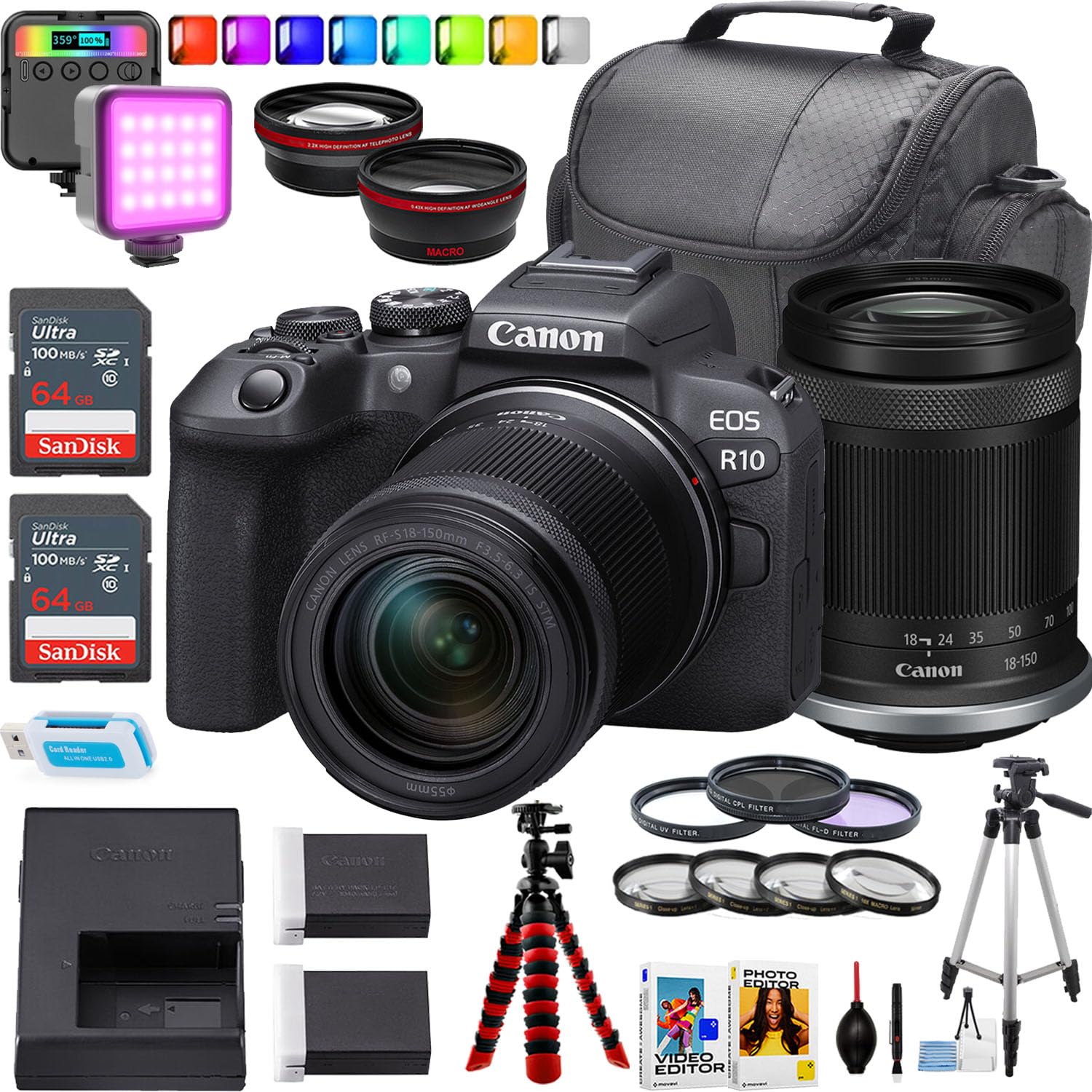 Amazon.com : Canon EOS R10 Mirrorless Camera + Canon RF-S 18-150mm